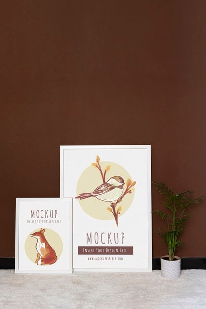 Free Frames With Ornamental Elements Mockup Psd