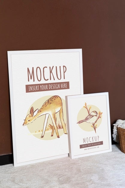 Free Frames With Ornamental Elements Mockup Psd