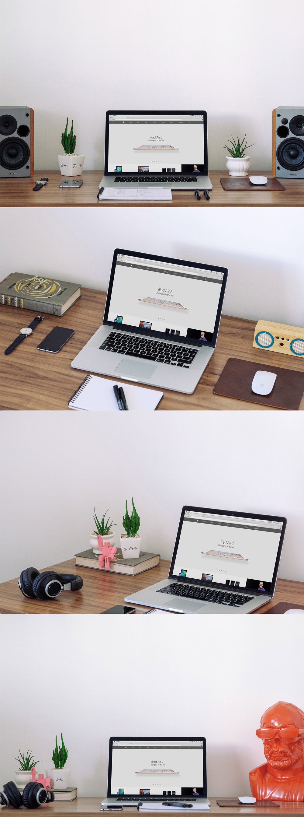 Free Macbook Office Table Workspace Mockup
