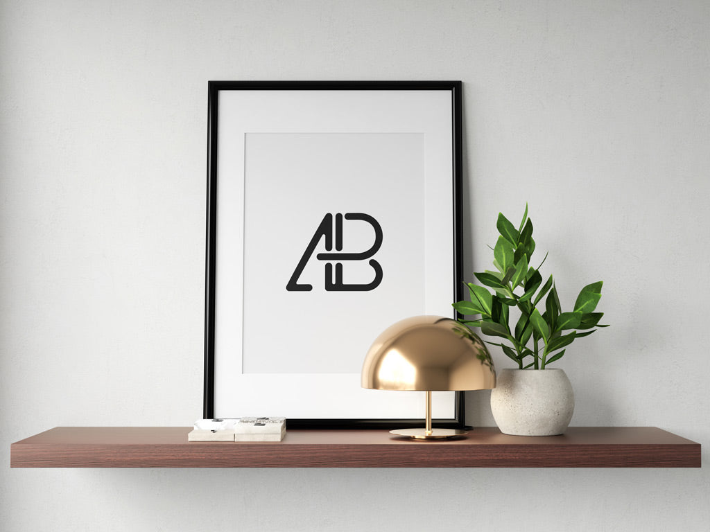 Free Modern Framed Picture Mockup