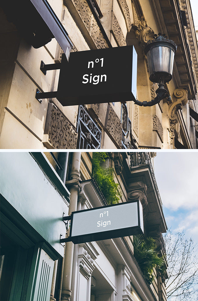 Free Store Heading Street Sign Logo Mockups