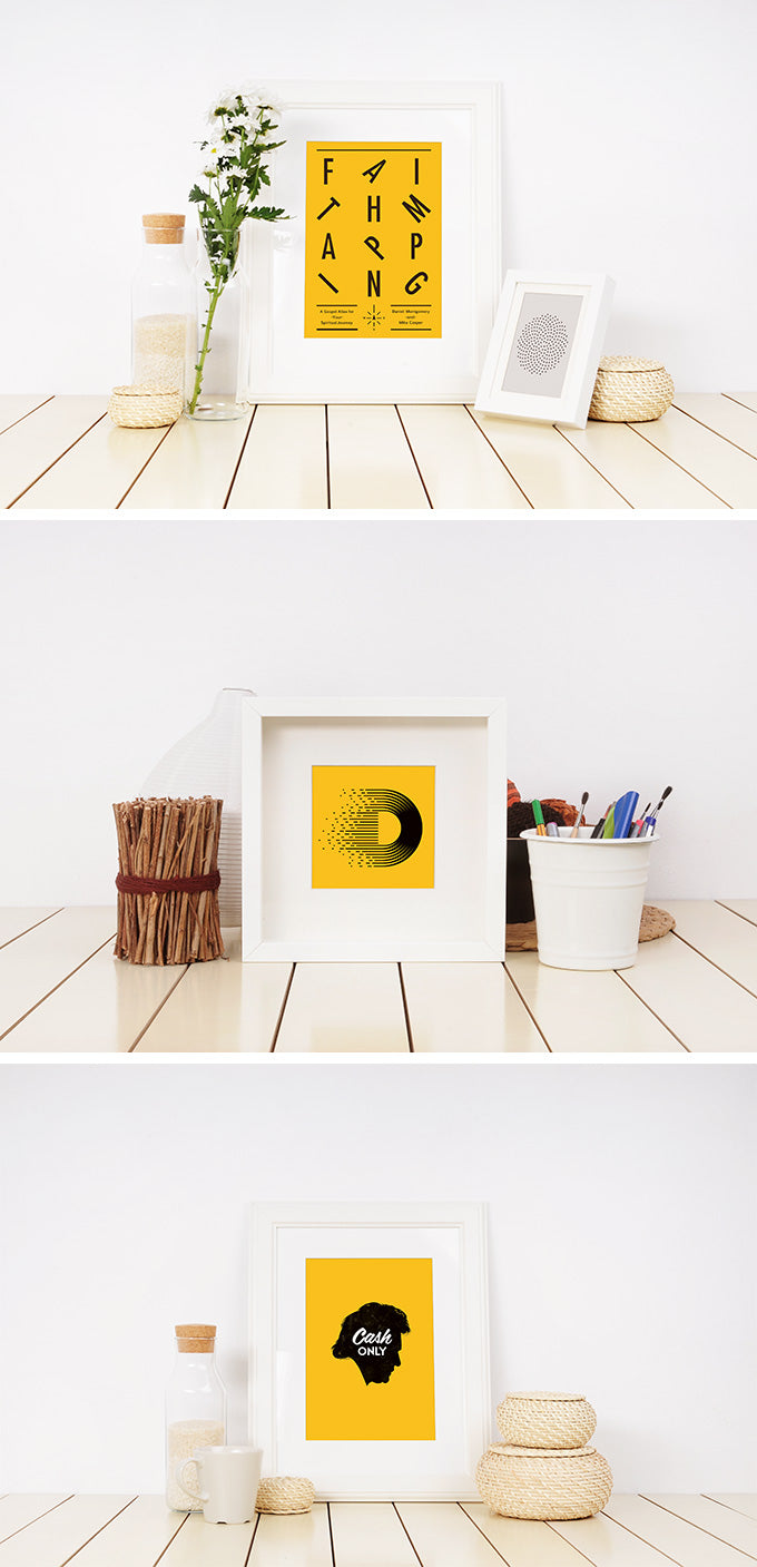 Free Clean White Photo Frame Mockup Templates