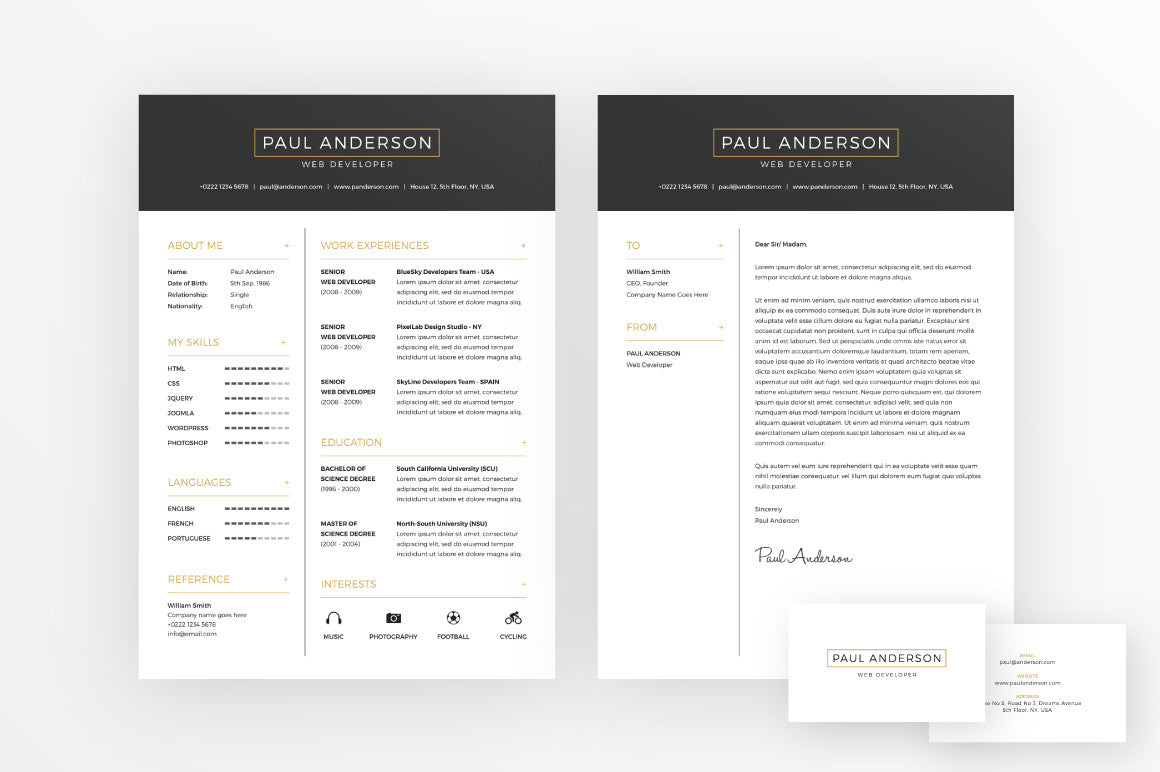 Free Resume & Cover Letter Template