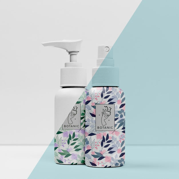 Free Front View Of Beauty Products Pack Psd