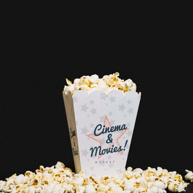 Free Front View Of Cinema Popcorn Psd