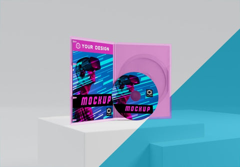 Free Gaming Abstract Packaging And Cd Mockup Psd