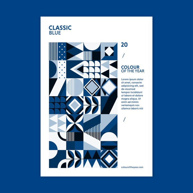 Free Geometric Poster Color Of The Year 2020 Psd