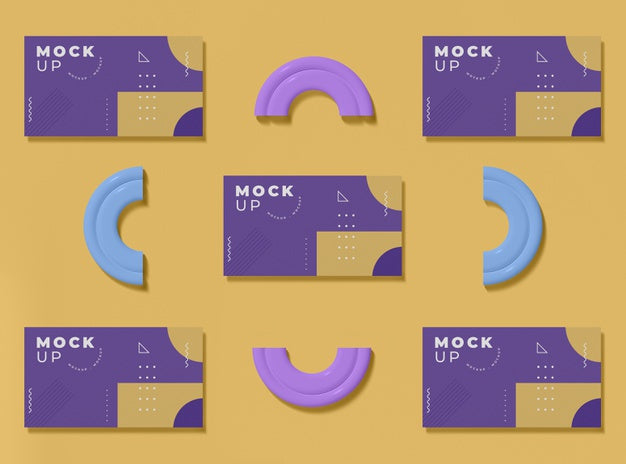 Free Geometrical Shapes Concept Mock-Up Psd