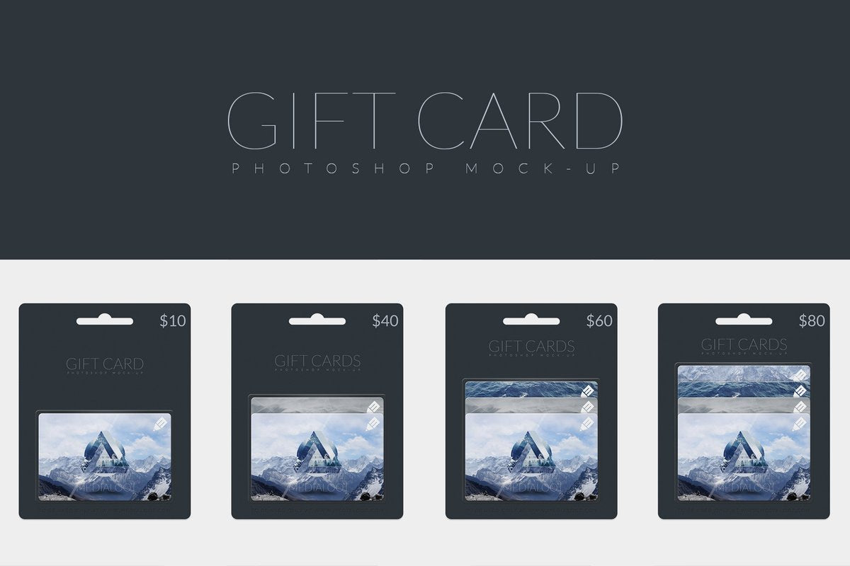 Free Gift Card Photoshop Mockup