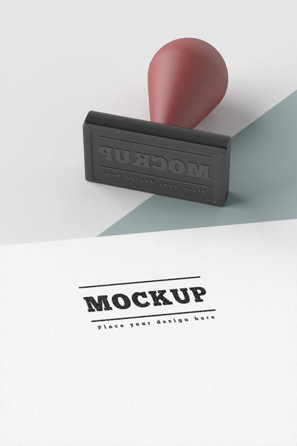 Free Hand Stamp With Handle Mock-Up Psd