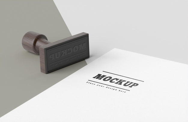 Free Hand Stamp With Handle Mock-Up Psd