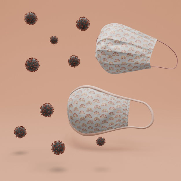 Free Handmade Prevention Masks With Mock-Up Psd