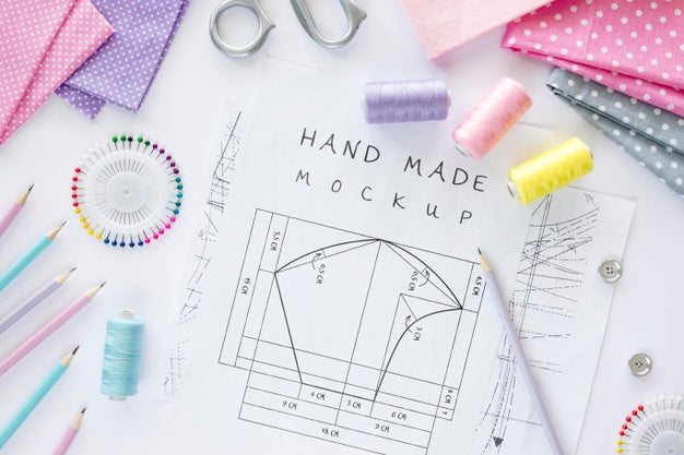 Free Handmade Sewed Drawing Design Psd