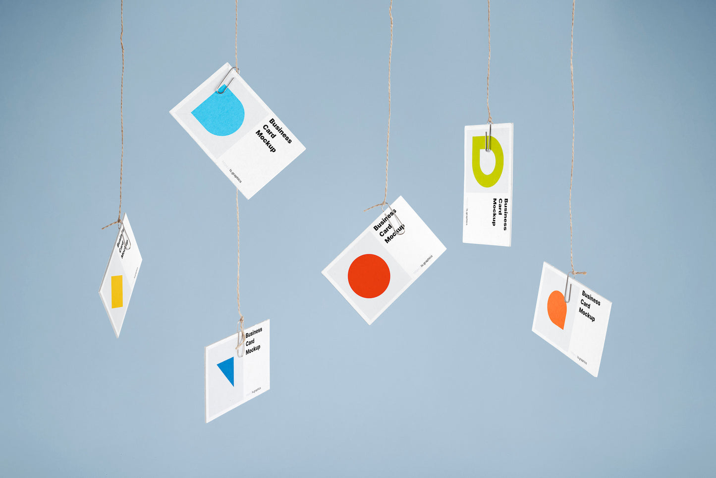 Free Hanging Business Card Mockups