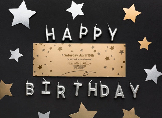 Free Happy Birthday Candles Arrangement Psd