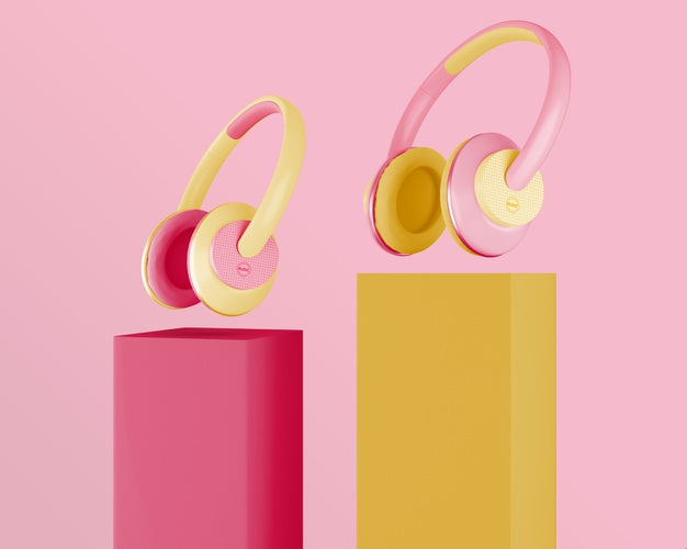 Free Headset Minimalistic Arrangement Psd