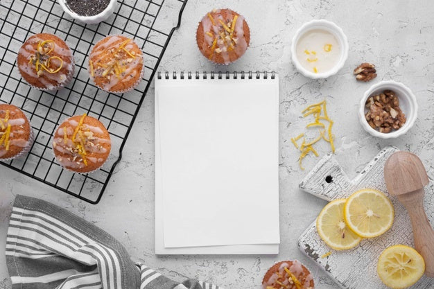 Free Healthy Sweets Recipe Mockup Psd