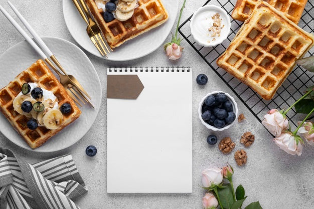 Free Healthy Sweets Recipe Mockup Psd