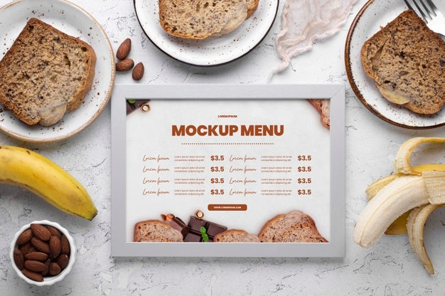 Free Healthy Sweets Recipe Mockup Psd