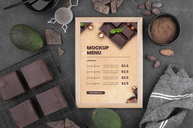Free Healthy Sweets Recipe Mockup Psd