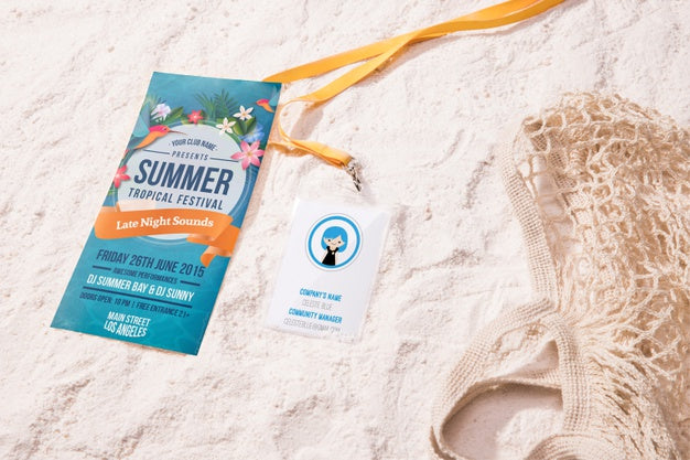 Free High View Summer Tropical Festival And Beach Bag Psd