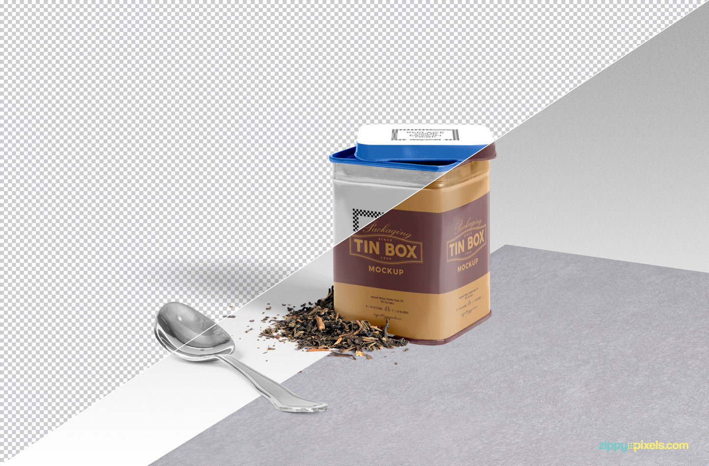 Free Cool Packaging Tin Box Mockup PSD