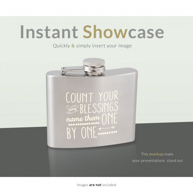 Free Hip Flask Mock Up Psd