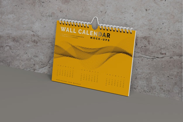 Free Horizontal Wall Calendar Mockup Psd