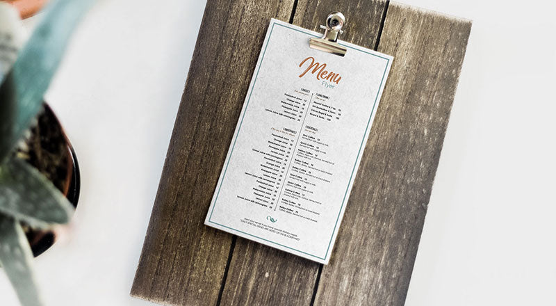 Free Hotel / Restaurant Menu Card Mockup Psd