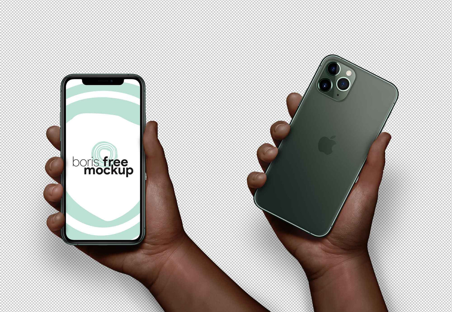 Free iPhone 11 Pro Max Mockup in a Hand