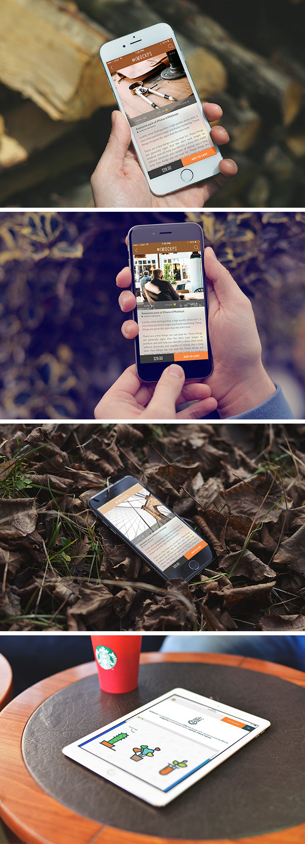 Free iPhone 6 and iPad Air 2 Screen Mockups