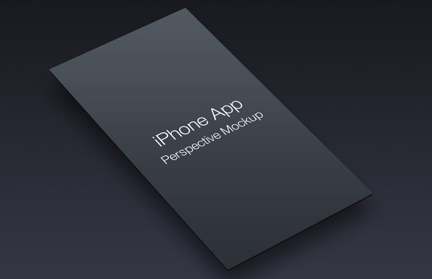 Free Black iPhone App Perspective Mockup