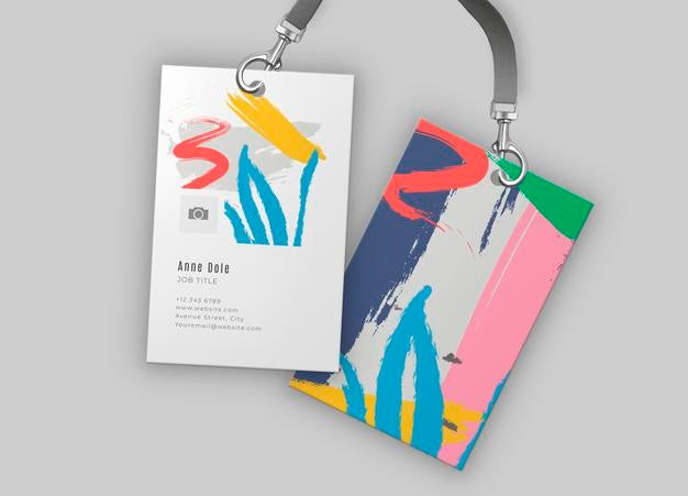 Free Id Cards With Holder Mockup Psd