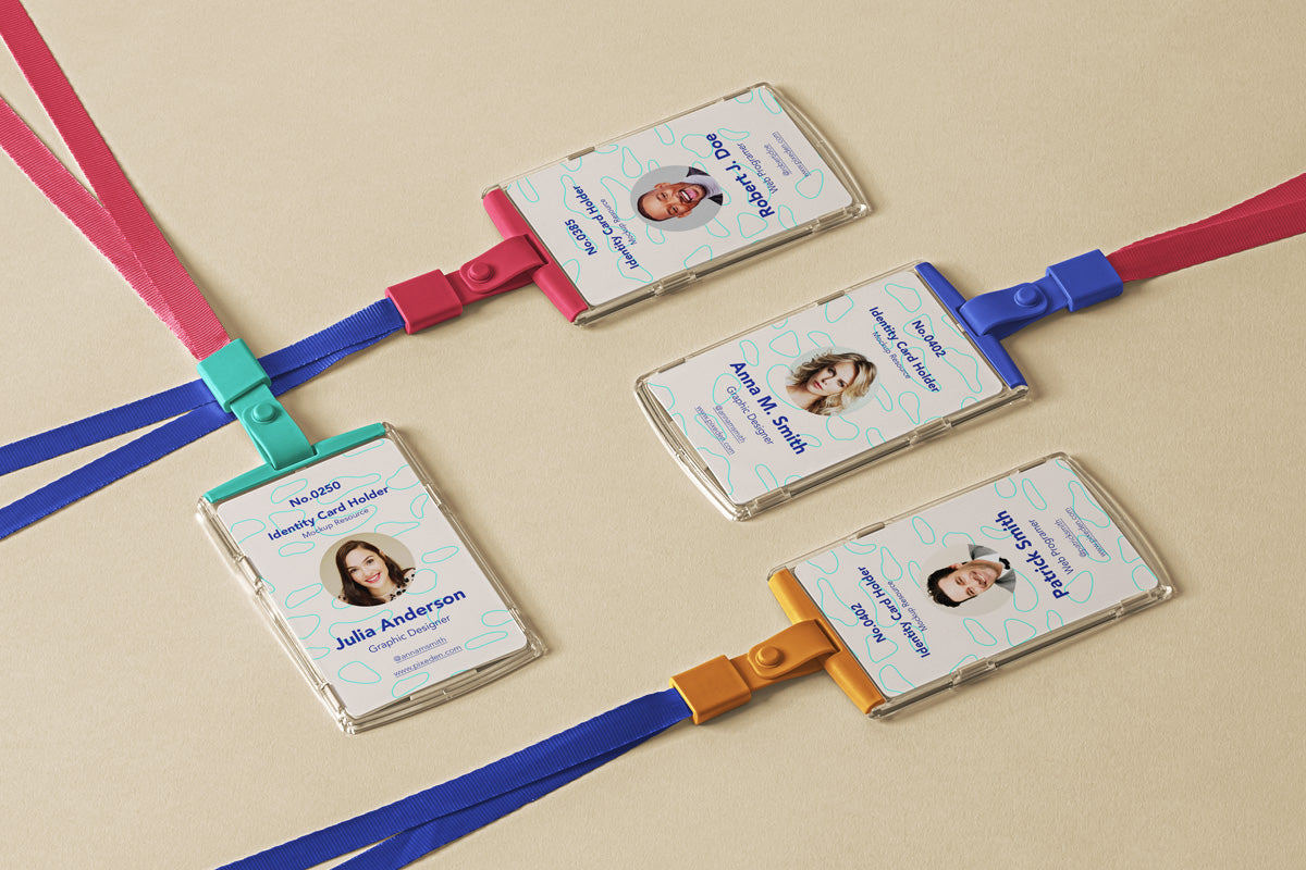 Free Id Psd Card Holder Mockup Scene