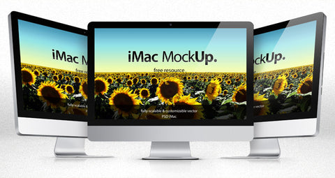Free Imac Psd Mockup Template