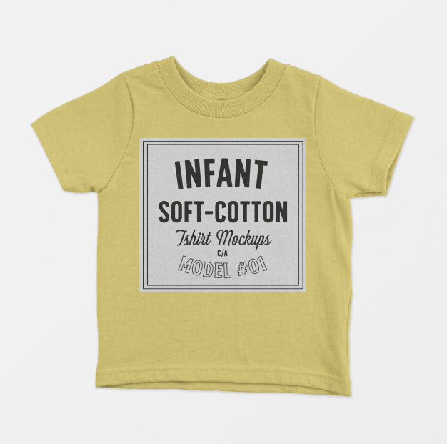 Free Infant Soft Cotton T-Shirts Mockup Psd