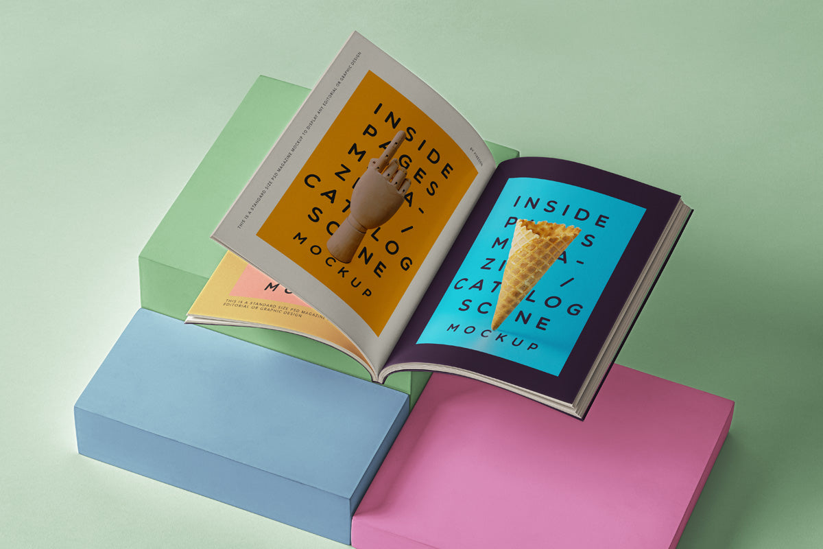 Free Inside Psd Magazine Catalog Mockup 2