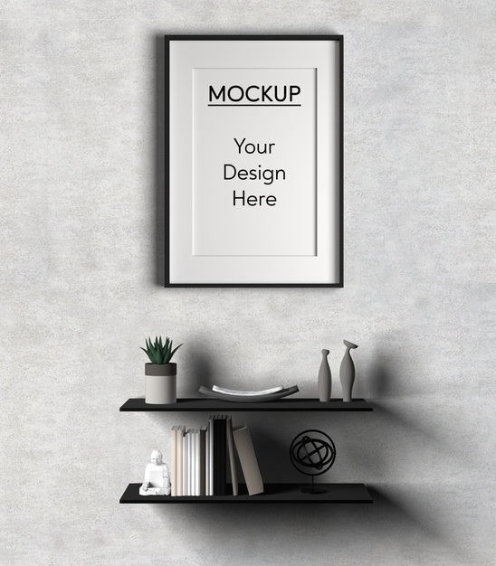 Free Interior Design Minimalist Shelf Psd