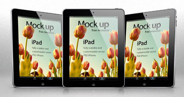 Free Ipad Psd Vector Mockup Template