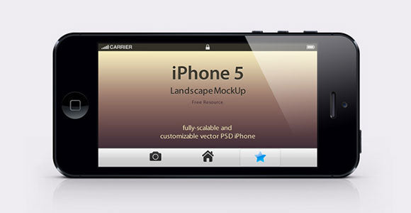 Free Iphone 5 Psd Landscape Mockup
