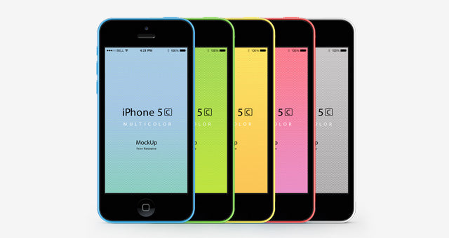 Free Iphone 5C Psd Vector Mockup
