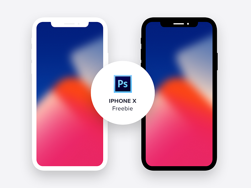 Free Minimalistic iPhone X PSD Mockup