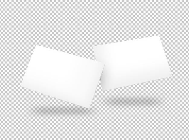 Free Isolated Pack Of White Business Cards Psd