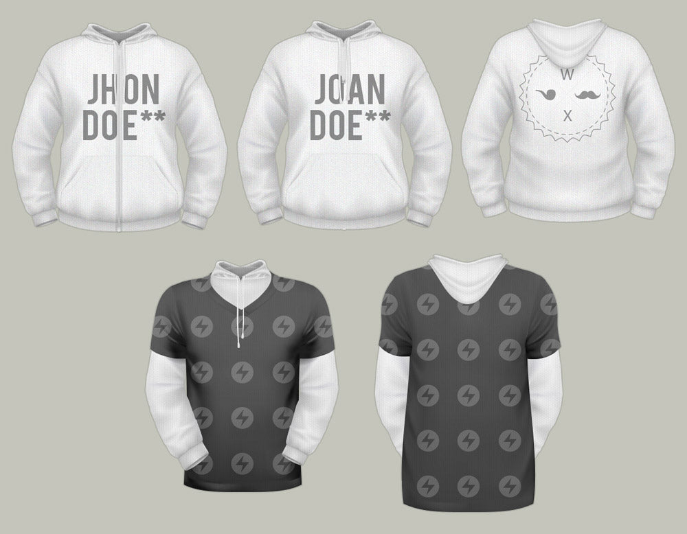 Free T-Shirt Templates Pack: PSD and Vector Files