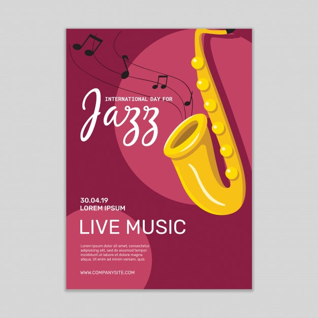Free Jazz Music Poster Mockup Psd