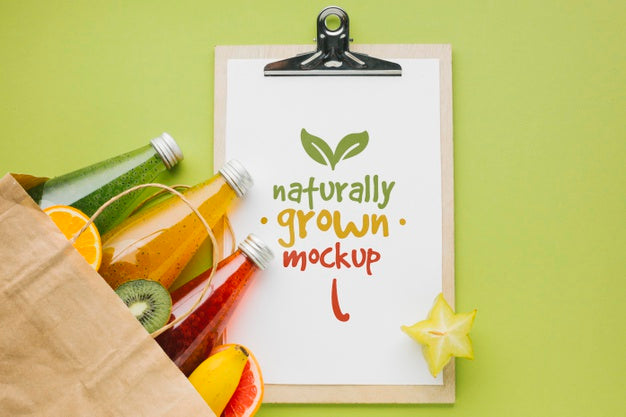 Free Juice And Smoothie Concept Mock-Up Psd