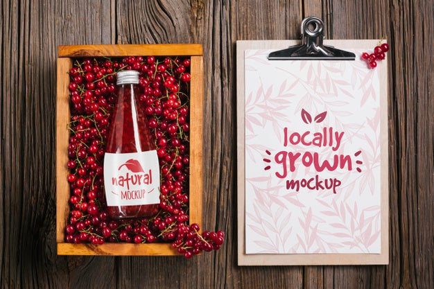 Free Juice And Smoothie Concept Mock-Up Psd