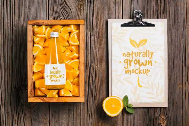 Free Juice And Smoothie Concept Mock-Up Psd