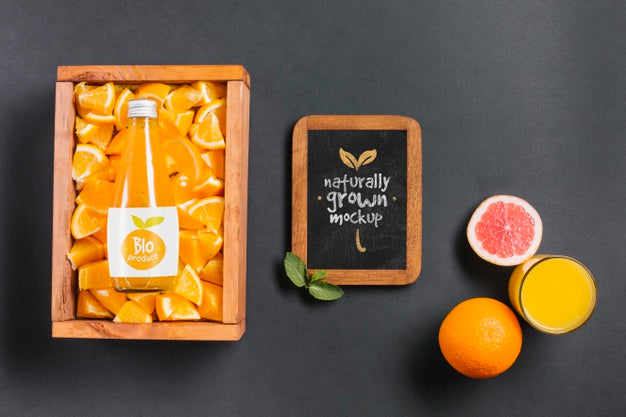 Free Juice And Smoothie Concept Mock-Up Psd