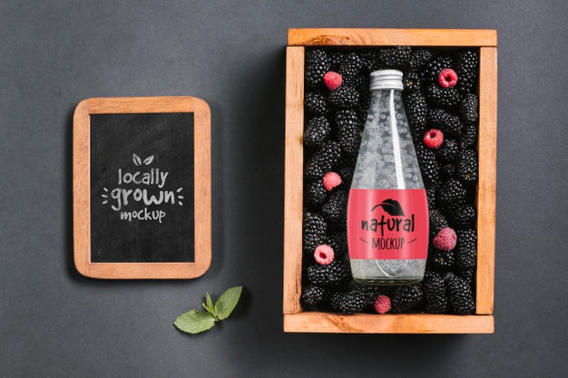 Free Juice And Smoothie Concept Mock-Up Psd